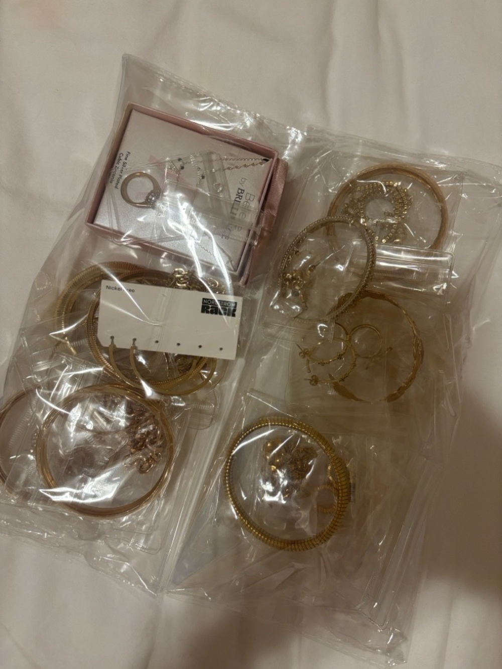 Gold Tone mystery jewelry bags